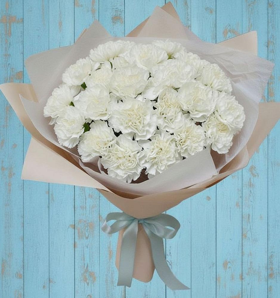 Букет цветов из: Гвоздики в Нижнем Дженгутайе