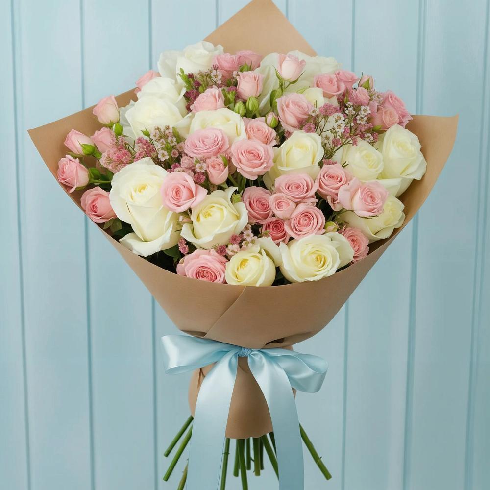 Букет цветов из: Розы в Нижнем Дженгутайе