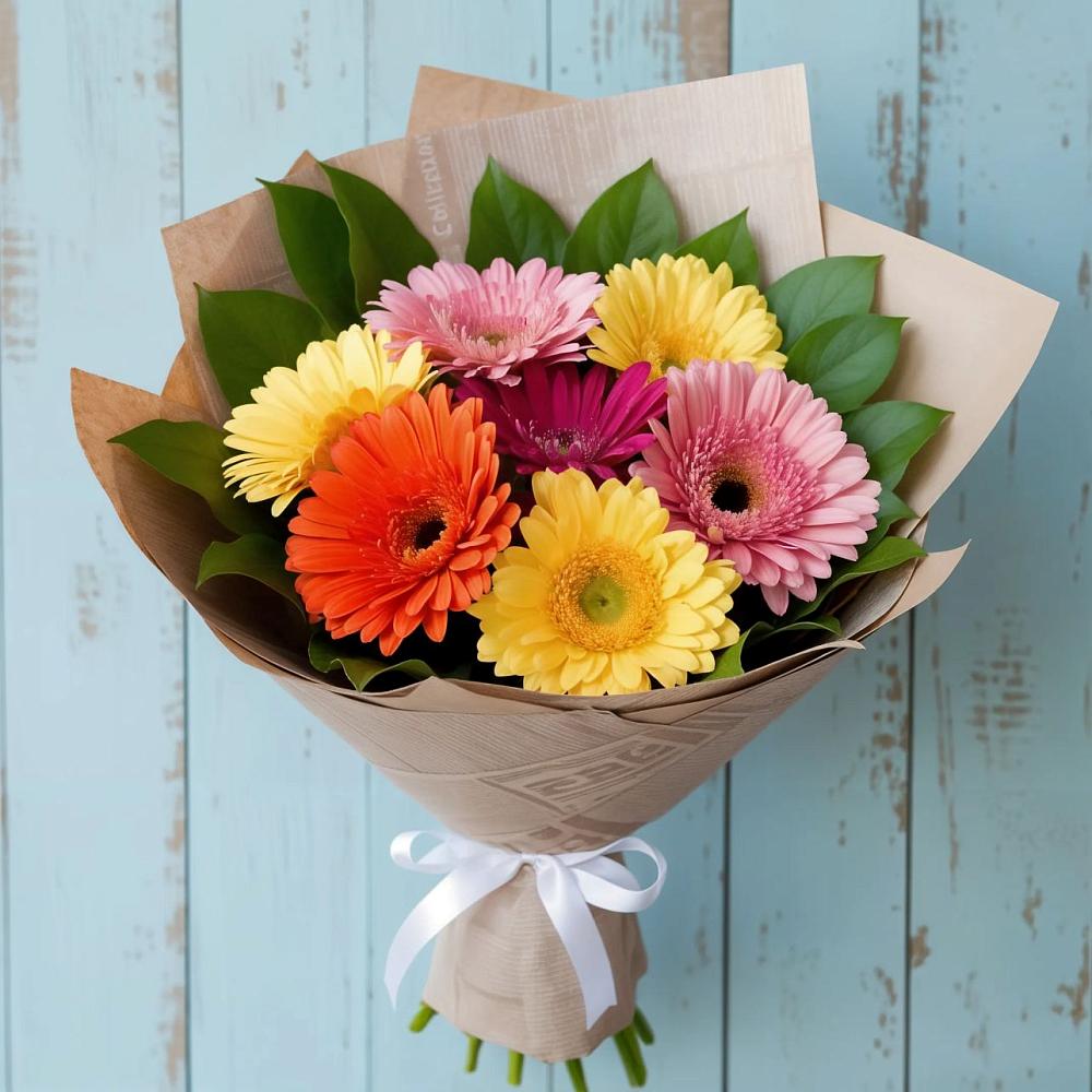 Букет цветов из: Герберы в Нижнем Дженгутайе