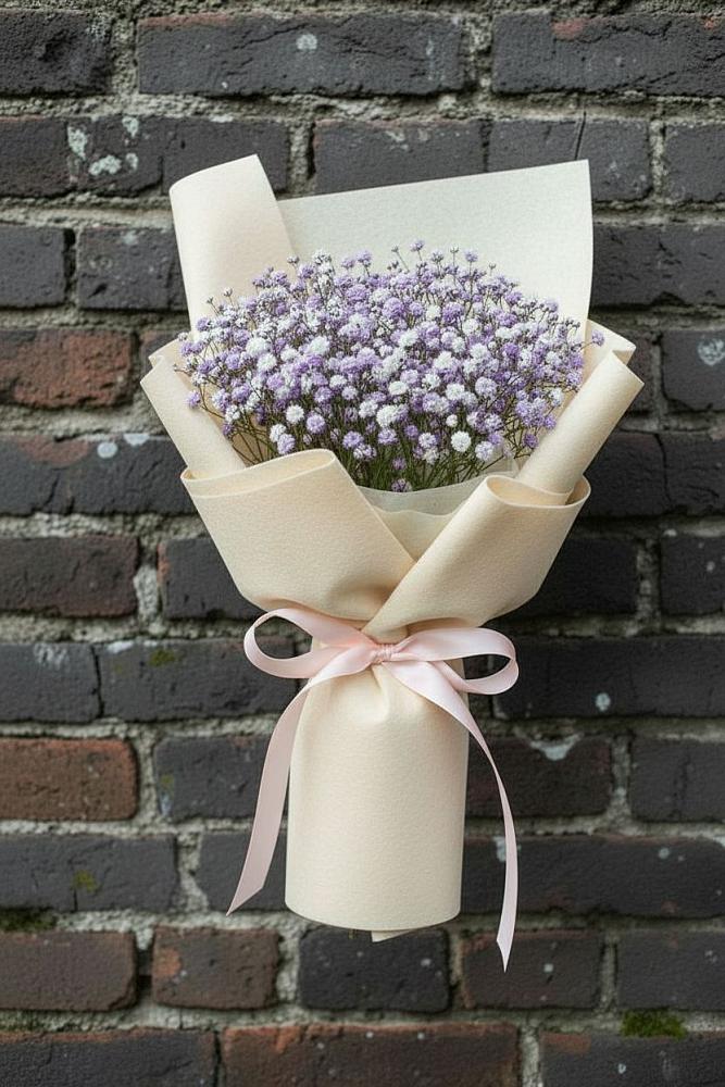 Букет цветов из: Гипсофила в Нижнем Дженгутайе