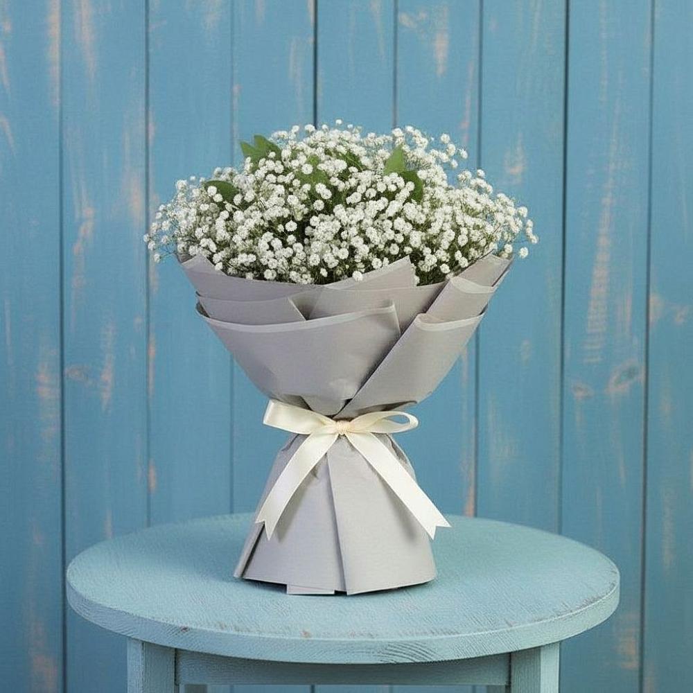 Букет цветов из: Гипсофила в Нижнем Дженгутайе