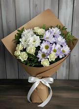 Букет цветов из:  Хризантемы и Розы в Нижнем Дженгутайе