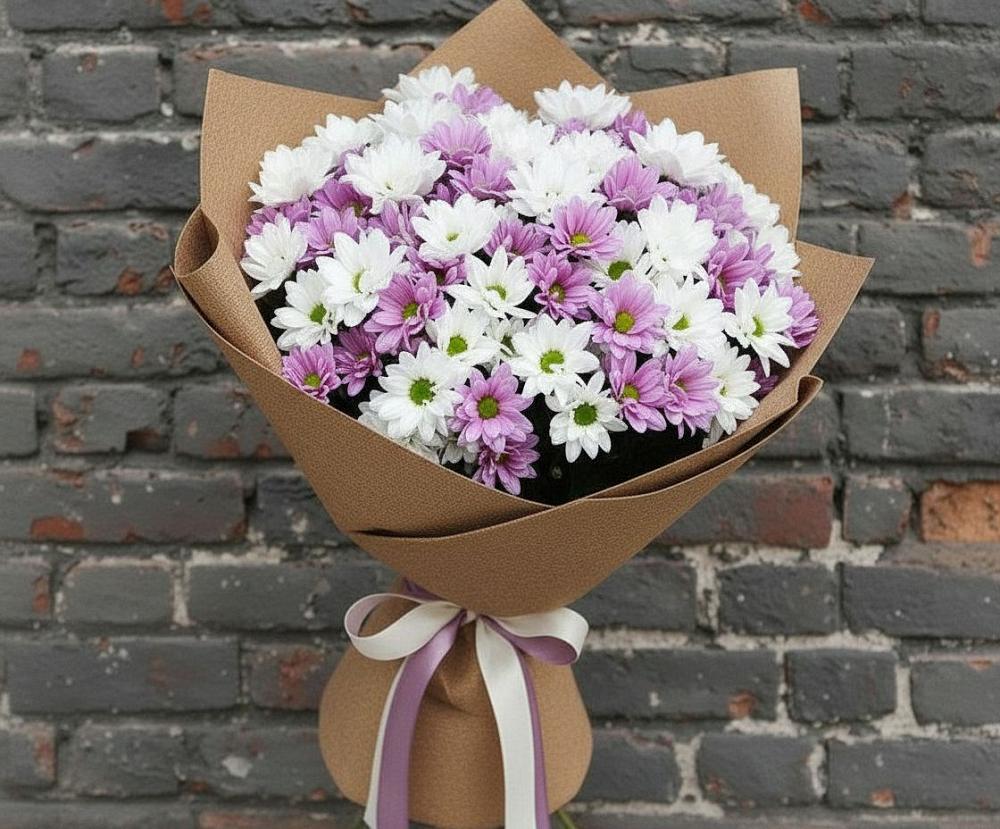 Букет цветов из: Хризантемы в Нижнем Дженгутайе