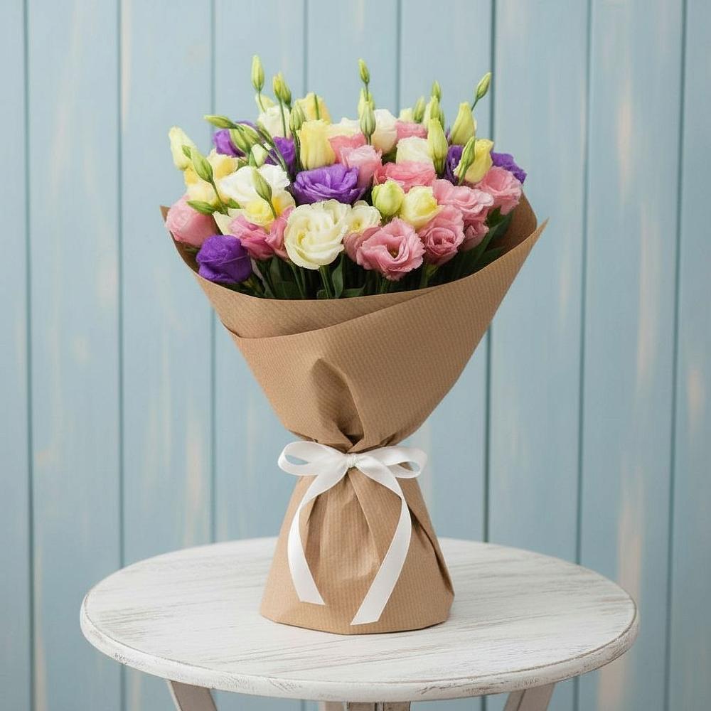 Букет цветов из: Лизиантусы в Нижнем Дженгутайе