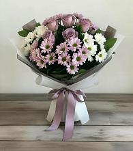Букет цветов из:  Хризантемы и Розы в Нижнем Дженгутайе