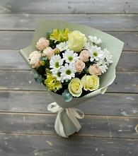 Букет цветов из:  Альстромерии, Розы и Хризантемы #REPLACE_PRED# Нижнем Дженгутайе