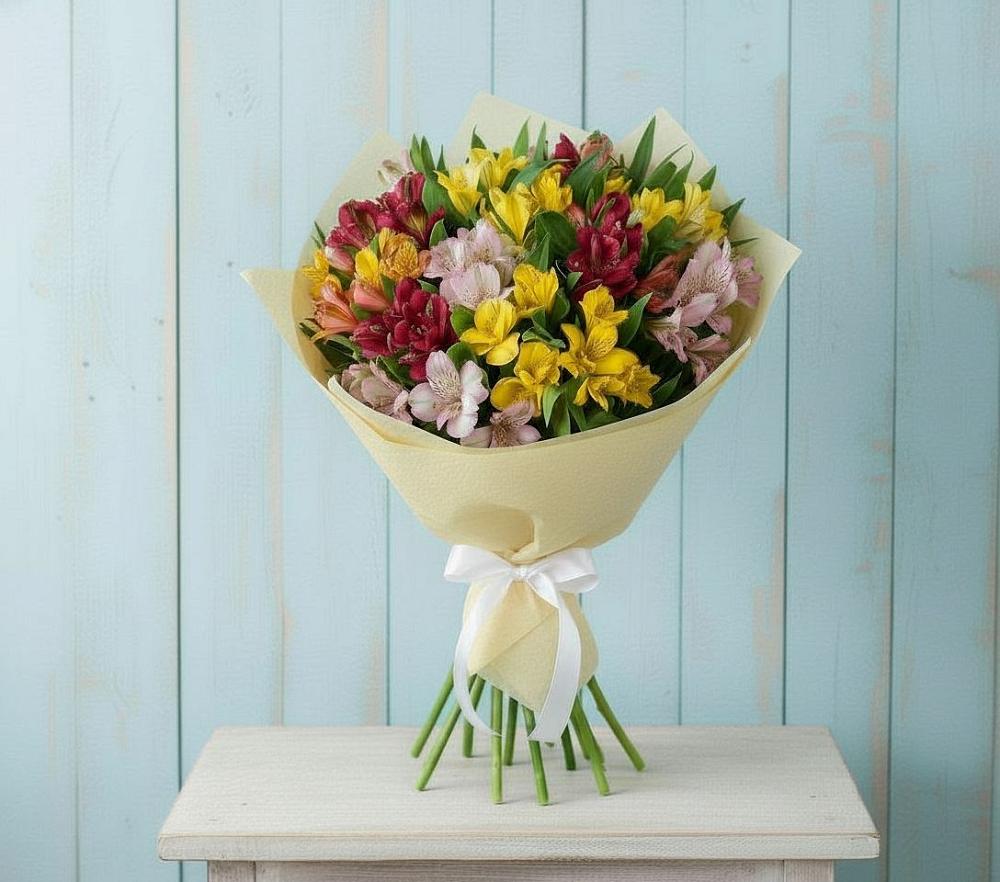 Букет цветов из: Альстромерии в Нижнем Дженгутайе