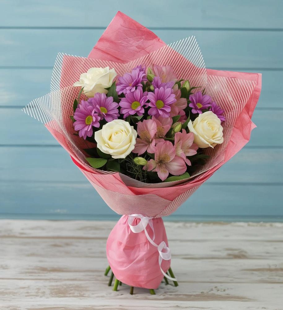 Букет цветов из: Герберы в Нижнем Дженгутайе