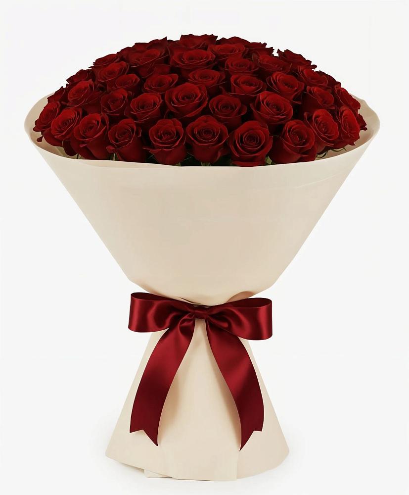 Букет 101 Бордовая роза Блэк Бакарра в Нижнем Дженгутайе