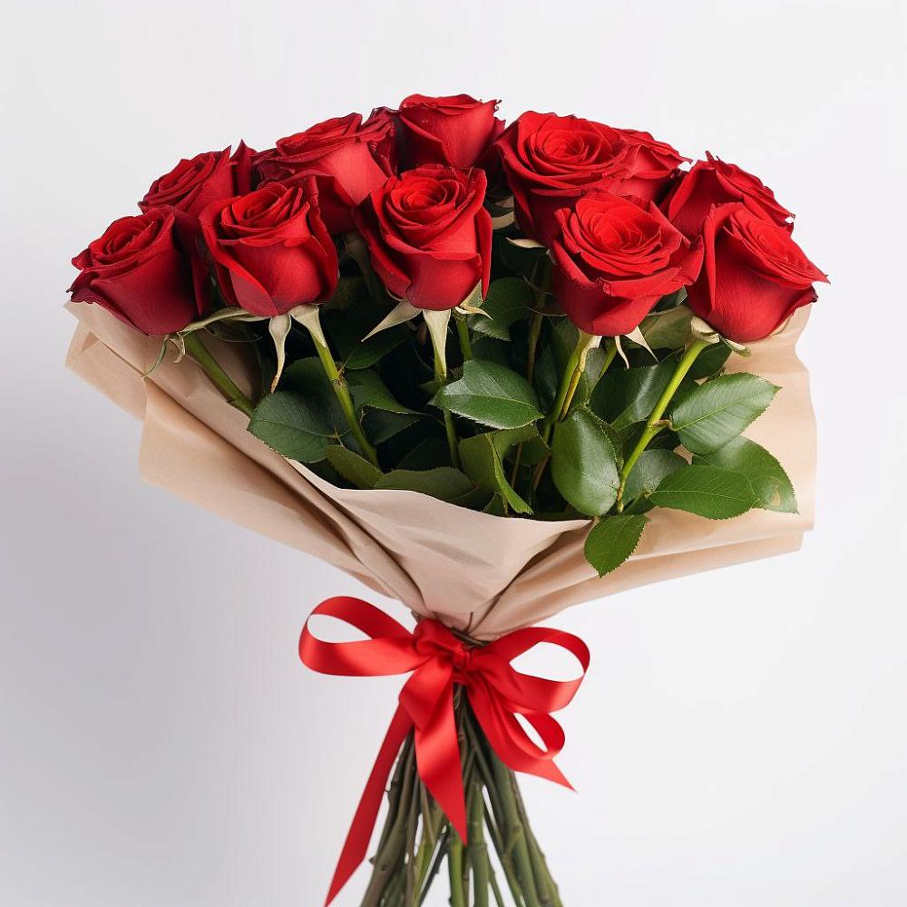 Букет 11 Красных роз Эдлесс Лав в Нижнем Дженгутайе