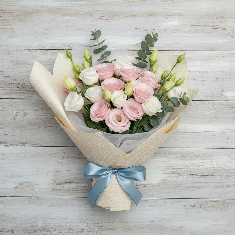 Букет цветов из: Лизиантусы в Нижнем Дженгутайе